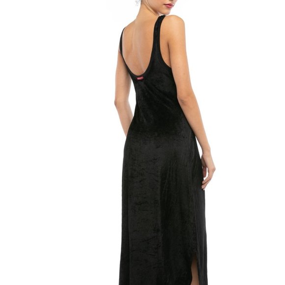 Hard Tail Forever Maroon Velvet Maxi Dress - Picture 4 of 5